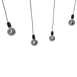 Qazqa hanglamp Cavalux, 9-lichts zwart incl. led bronnen
