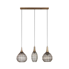 Trio lighting hanglamp Soraya, 3-lichts oud  brons