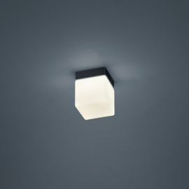 Helestra plafondlamp Keto led, vierkant mat zwart IP44