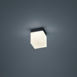Plafondlamp Keto led, vierkant mat zwart IP44
