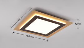 Trio lighting plafondlamp Morgan led, zwart-goud incl. afstandsbediening