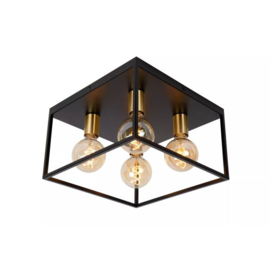 Lucide plafondlamp Ruben, zwart 36 cm