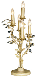 Linea Verdace tafellamp Michelangelo, 5-lichts beige/goud
