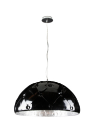 Linea Verdace hanglamp Chesterfield, zwart-zilver 70 cm