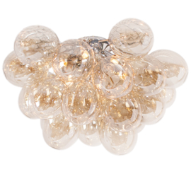 By Rydéns plafondlamp Gross 50 cm, chroom met amber glas incl. licht bron