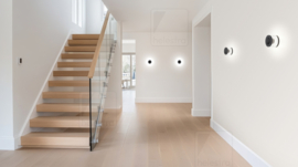 Helestra wandlamp  Poro led kleur mat  zwart acryl glas