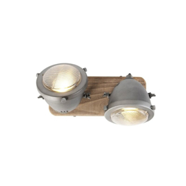 Qazqa plafondspot  Emado, 2-lichts staal incl. licht bron