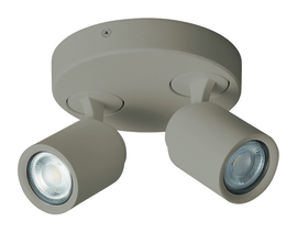 Freelight plafondspot  Razza, 2-lichts mat creme rond