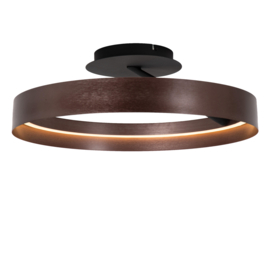 Lucide LEONARD - Plafonnière - Ø 54,5 cm - LED 3 StepDim - CCT - 1x35W 2200K/3000K - Koffie