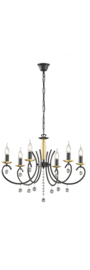 Fischer & Honsel  hanglamp Sala, 6-lichts kristal