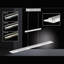 Fischer&honsel hanglamp Tenso TW led, nikkel incl. pushdimmer