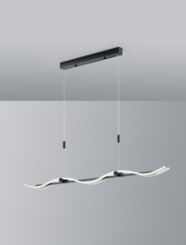 Bopp leuchten hanglamp Cliff led, geborsteld aluminium/zwart