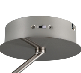 Trio-lighting plafondlamp Dios led, mat nikkel-40 cm incl. switchdimmer