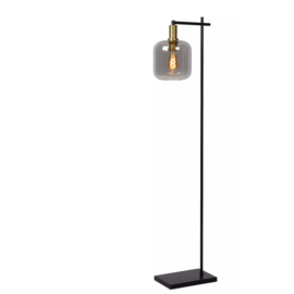 Lucide vloerlamp Joanet, rookglas