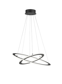 Trio lighting hanglamp Durban led, antraciet met switch dimmer 60 cm