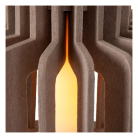 Lucide hanglamp Rollo, 1-lichts taupe