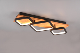 Trio lighting plafondlamp Rama led, zwart incl. switch dimmer 67 cm