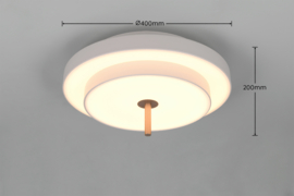 Trio lighting plafondlamp Keaton led,  warm grijs
