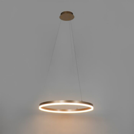 Qazqa hanglamp Anello led, goud  incl. switch dimmer 60 cm