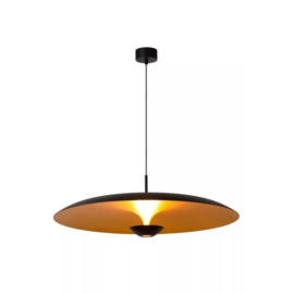 Lucide  hanglamp Kenneth led, zwart mat goud 80 cm