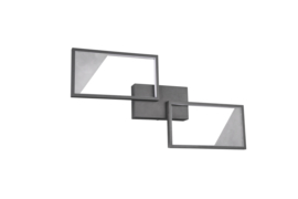 Trio lighting plafondlamp Cafu led, 2-lichts antraciet