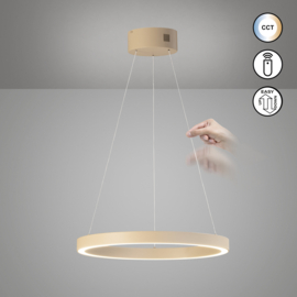 Fischer&Honsel  hanglamp Silvio led, zandkleur