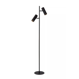 Lucide vloerlamp Clubs, 2-lichts zwart