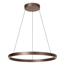 Lucide LIANE - Hanglamp - Ø 80 cm - LED Dimb. - CCT - 2x36W 2700K/4000K - Roest bruin