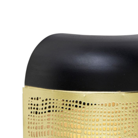 Qazqa wandlamp Kayleigh, zwart met messing 20 cm