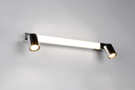 Trio lighting wandlamp Enrico led, 2-lichts chroom 60 cm.