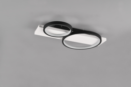 Trio lighting plafondlamp Madera led, zwart incl. switch dimmer 53 cm