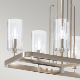 Elstead lighting hanglamp Kimrose, 10-lichts mat nikkel