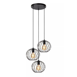 Lucide hanglamp Danza, 3 -lichts zwart 50 cm