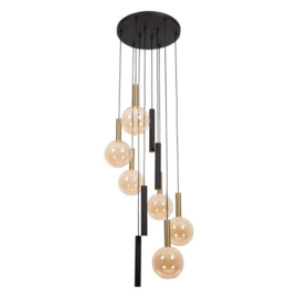 Lucide JOSIANE - Hanglamp - Ø 55 cm - 6xG9 zwart
