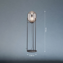 Fischer & Honsel vloerlamp Regi, zwart