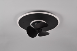 Trio lighting plafond ventilator Nybro led, zwart incl. afstandsbediening 50 cm
