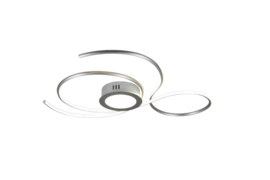 Trio lighting plafondlamp Jive led, mat nikkel incl. afstandsbediening