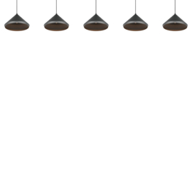 Trio lighting  hanglamp Laguna led, 5-lichts zwart