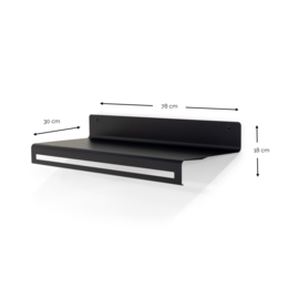 Spinder design wandkapstok Sway, 80 cm zwart