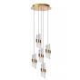 Lucide hanglamp Kligande led, 5-lichts mat goud/messing rond
