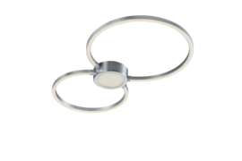 Trio lighting Plafondlamp Hydra led, 2-lichts rond mat nikkel