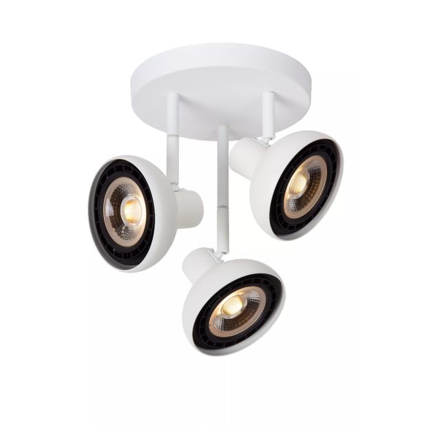 Lucide plafondspot Sensas led, 3-lichts wit