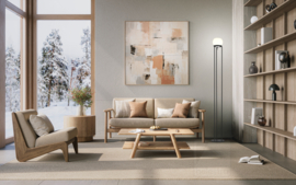Helestra vloerlamp Bono led, mat zwart