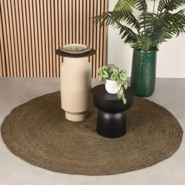 Label 51 Bijzettafel Jik,  espresso mangohout/naturel metaal 35 cm
