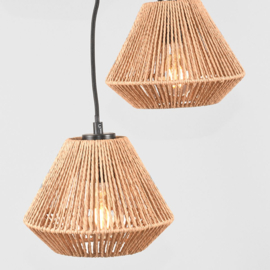 Label 51 hanglamp Ibiza, 3-Lichts naturel jute