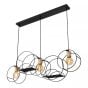 Lucide hanglamp Circle, 3-lichts zwart