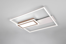 Trio lighting plafondlamp Spiro led, warm grijs incl. switch dimmer