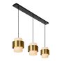 Lucide hanglamp Firmin, 3-lichts mat goud/messing