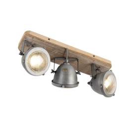 Qazqa plafondspot  Emado, 3-lichts staal incl. wifi GU10