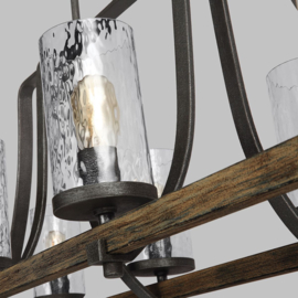 Elstead lighting hanglamp Angelo, 8-lichts met glas